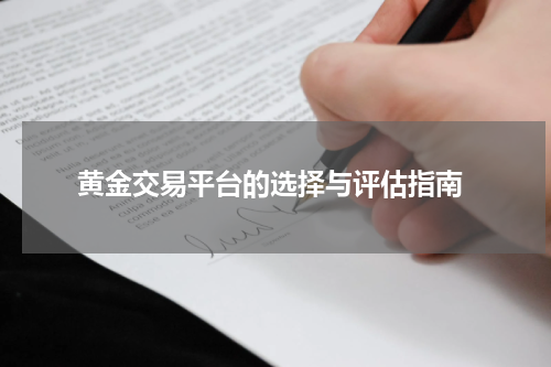 黄金交易平台的选择与评估指南