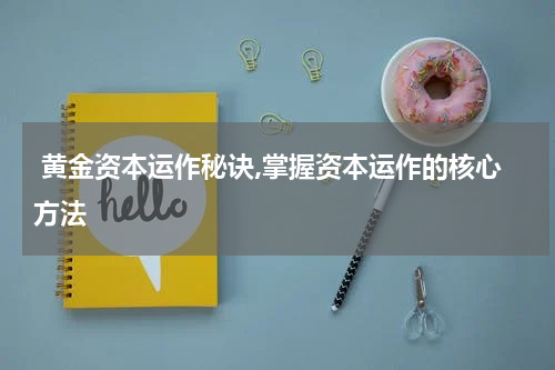  黄金资本运作秘诀,掌握资本运作的核心方法